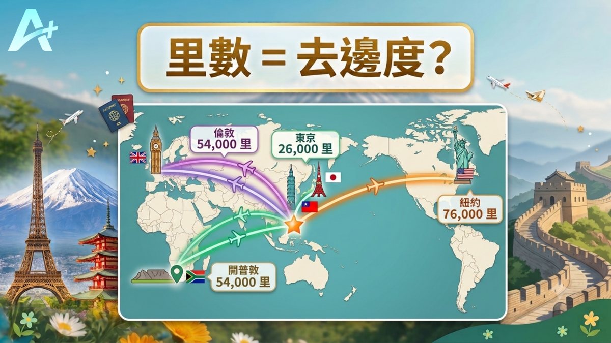 里數換唔同城市機票所需大約里數